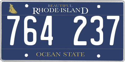 RI license plate 764237
