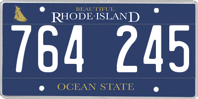 RI license plate 764245