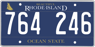 RI license plate 764246