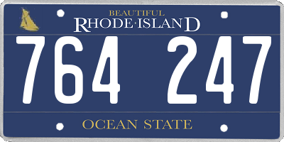 RI license plate 764247