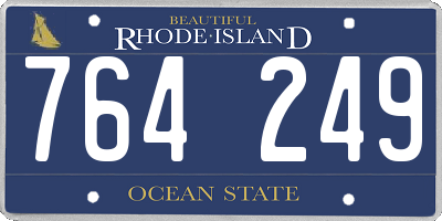 RI license plate 764249