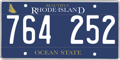 RI license plate 764252