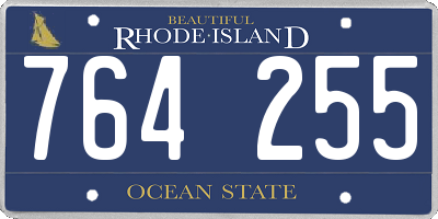 RI license plate 764255