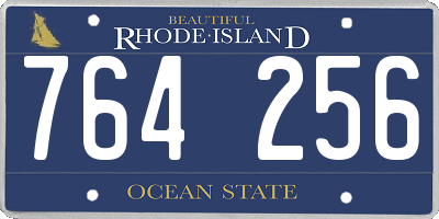 RI license plate 764256