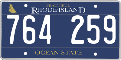 RI license plate 764259