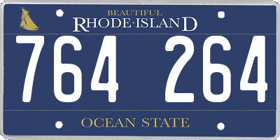 RI license plate 764264