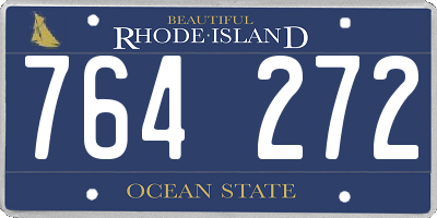 RI license plate 764272