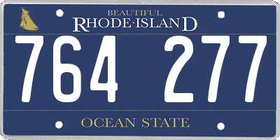 RI license plate 764277