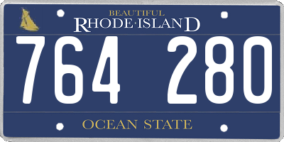 RI license plate 764280