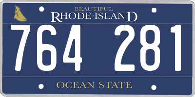 RI license plate 764281