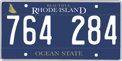 RI license plate 764284