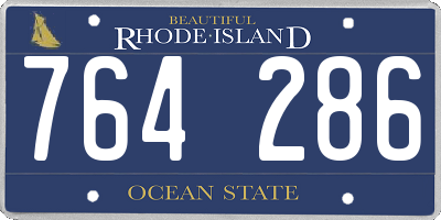 RI license plate 764286