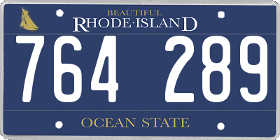 RI license plate 764289