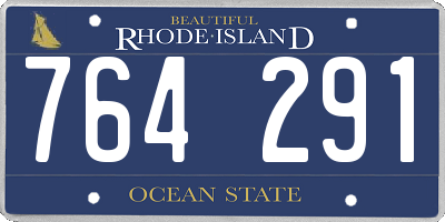 RI license plate 764291
