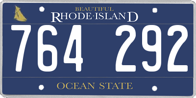 RI license plate 764292