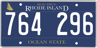 RI license plate 764296