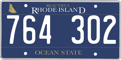 RI license plate 764302
