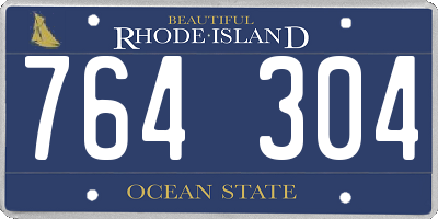 RI license plate 764304