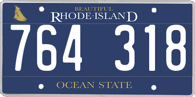 RI license plate 764318