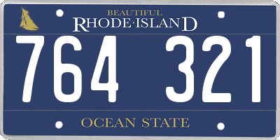 RI license plate 764321