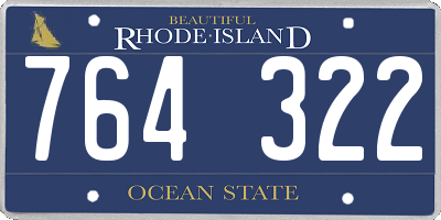 RI license plate 764322