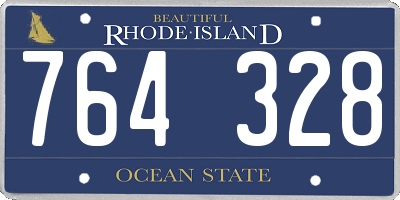 RI license plate 764328