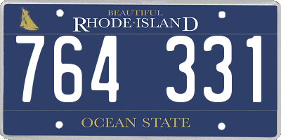 RI license plate 764331