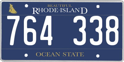 RI license plate 764338