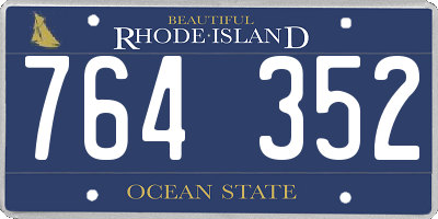 RI license plate 764352