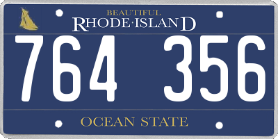 RI license plate 764356