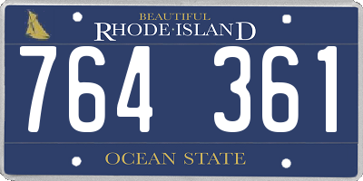 RI license plate 764361