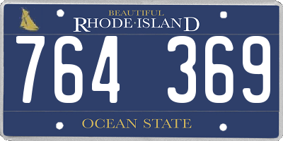 RI license plate 764369