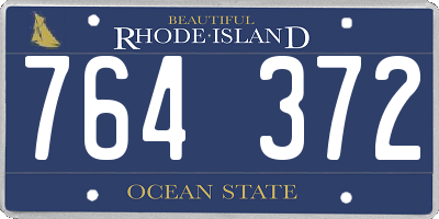 RI license plate 764372