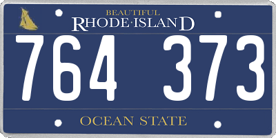 RI license plate 764373