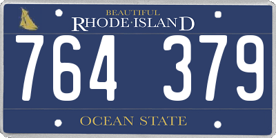 RI license plate 764379