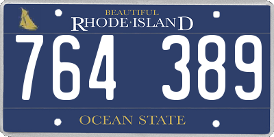RI license plate 764389