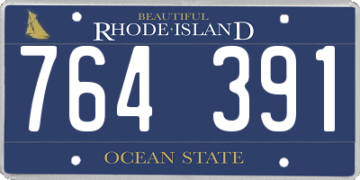 RI license plate 764391