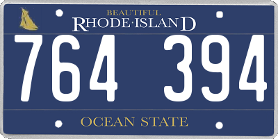 RI license plate 764394
