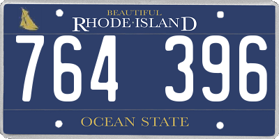 RI license plate 764396