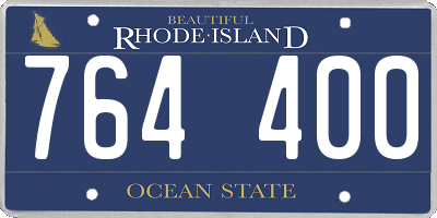RI license plate 764400