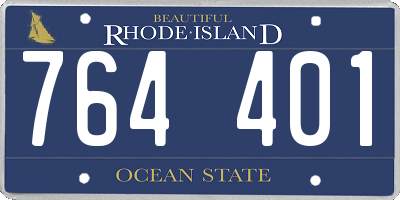RI license plate 764401