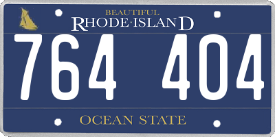 RI license plate 764404