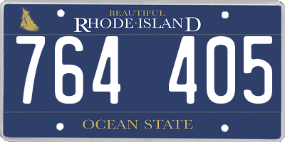 RI license plate 764405