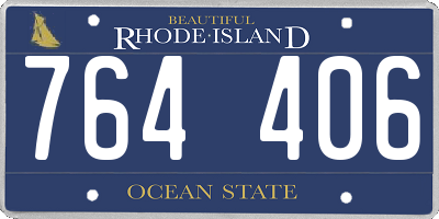 RI license plate 764406