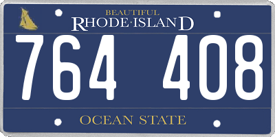 RI license plate 764408
