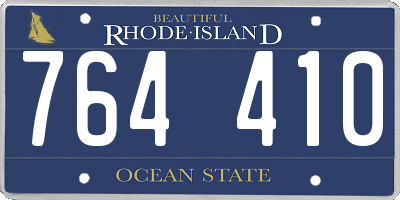 RI license plate 764410