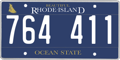 RI license plate 764411