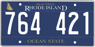 RI license plate 764421