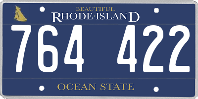 RI license plate 764422