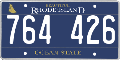 RI license plate 764426